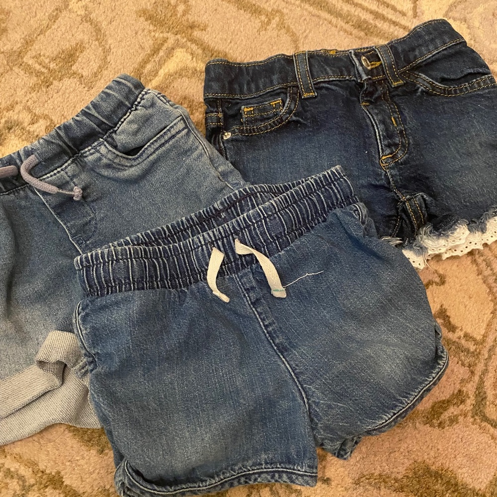 Cat & Jack Denim Shorts Girl Size 2T